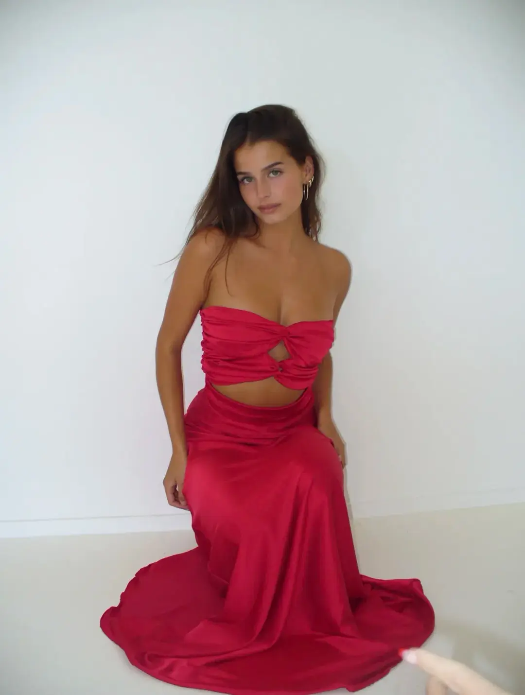 HNTR the Label Inka Gown Wine Size XS / AU 6 for rent on The Volte - main image