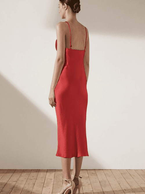 Shona Joy Adonis Bias Slip Ruby Dress Size 8 - Image 3