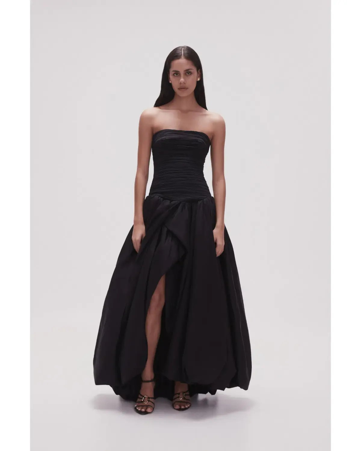 Aje Violette Bubble Hem Maxi Dress Black Size AU 6 - Image 1