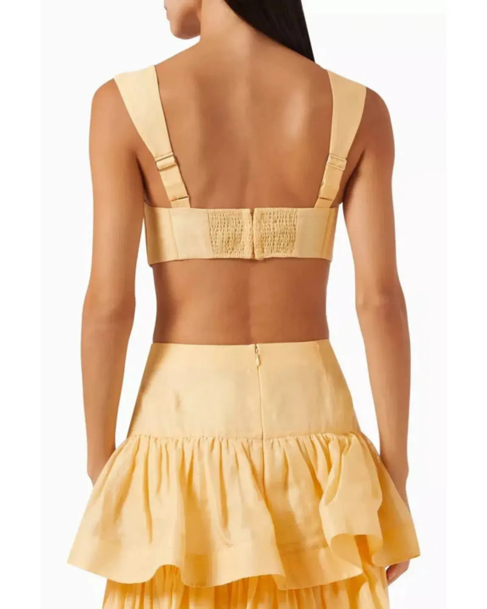 Zimmerman Coaster Bralette and Tiered Skirt Yellow Size 0P / AU 6 - Image 2