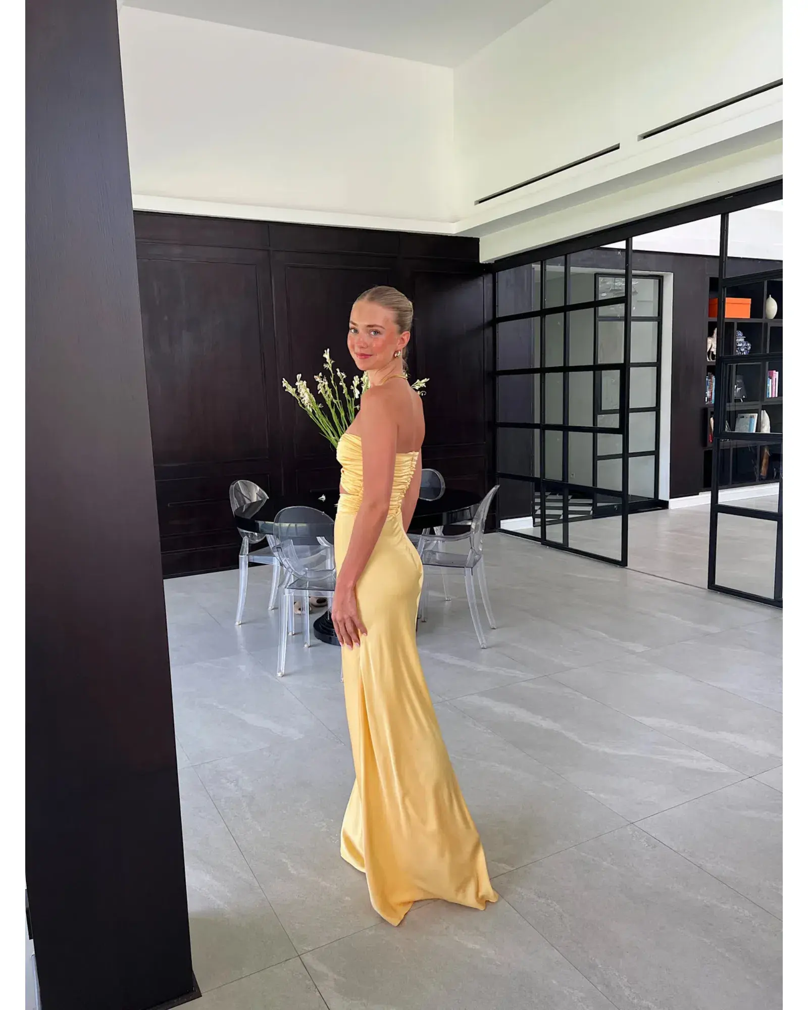 HNTR The Label Inka Gown In Gold Sun Size AU 12 - Image 3