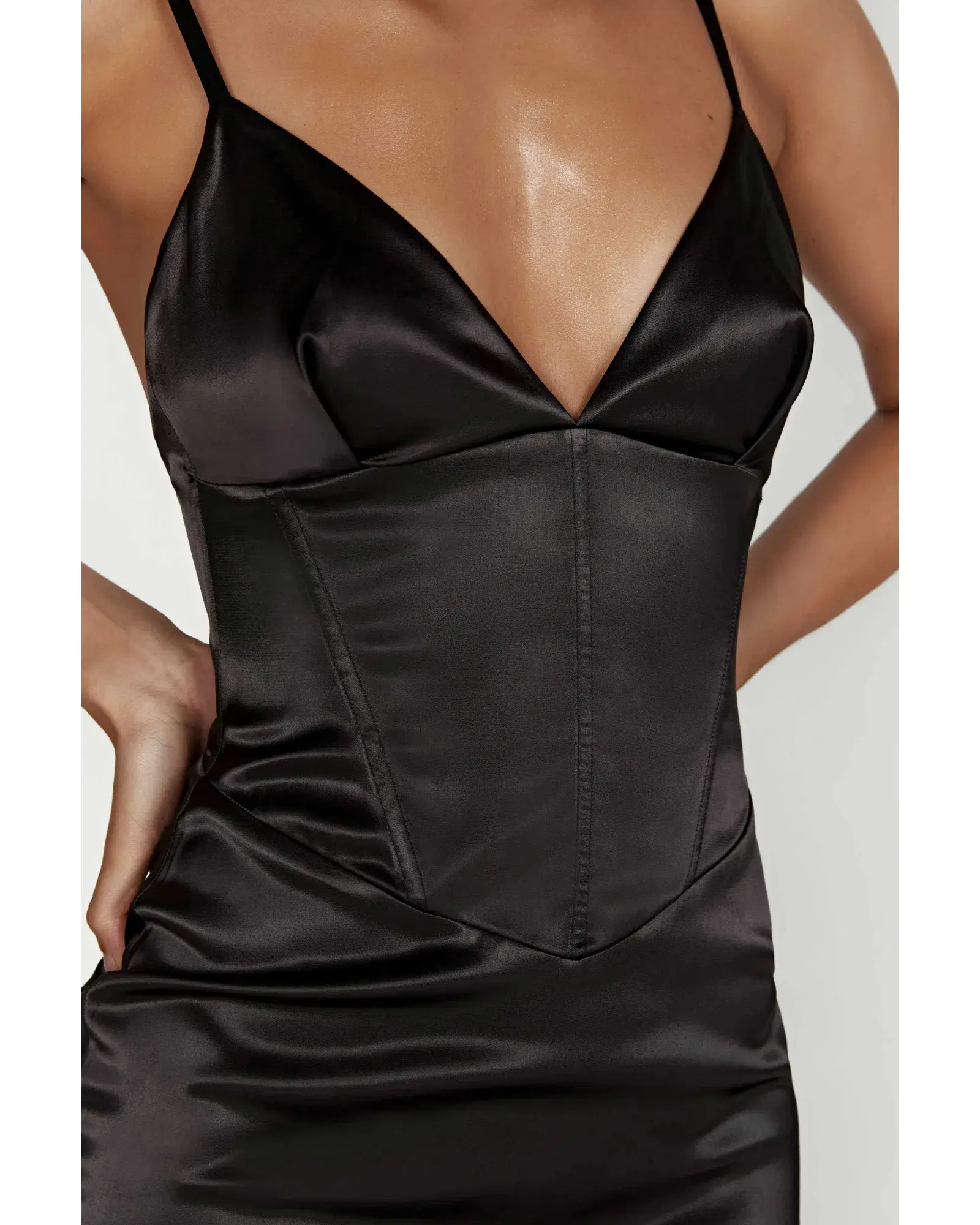 Meshki Brie Corset Midi Dress Black Size S / AU 8  - Image 2