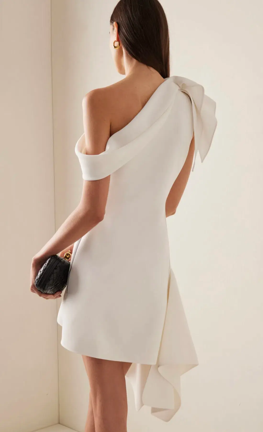 Maticevski Rigor Asymmetric Mini Dress White Size AU 10 - Image 3