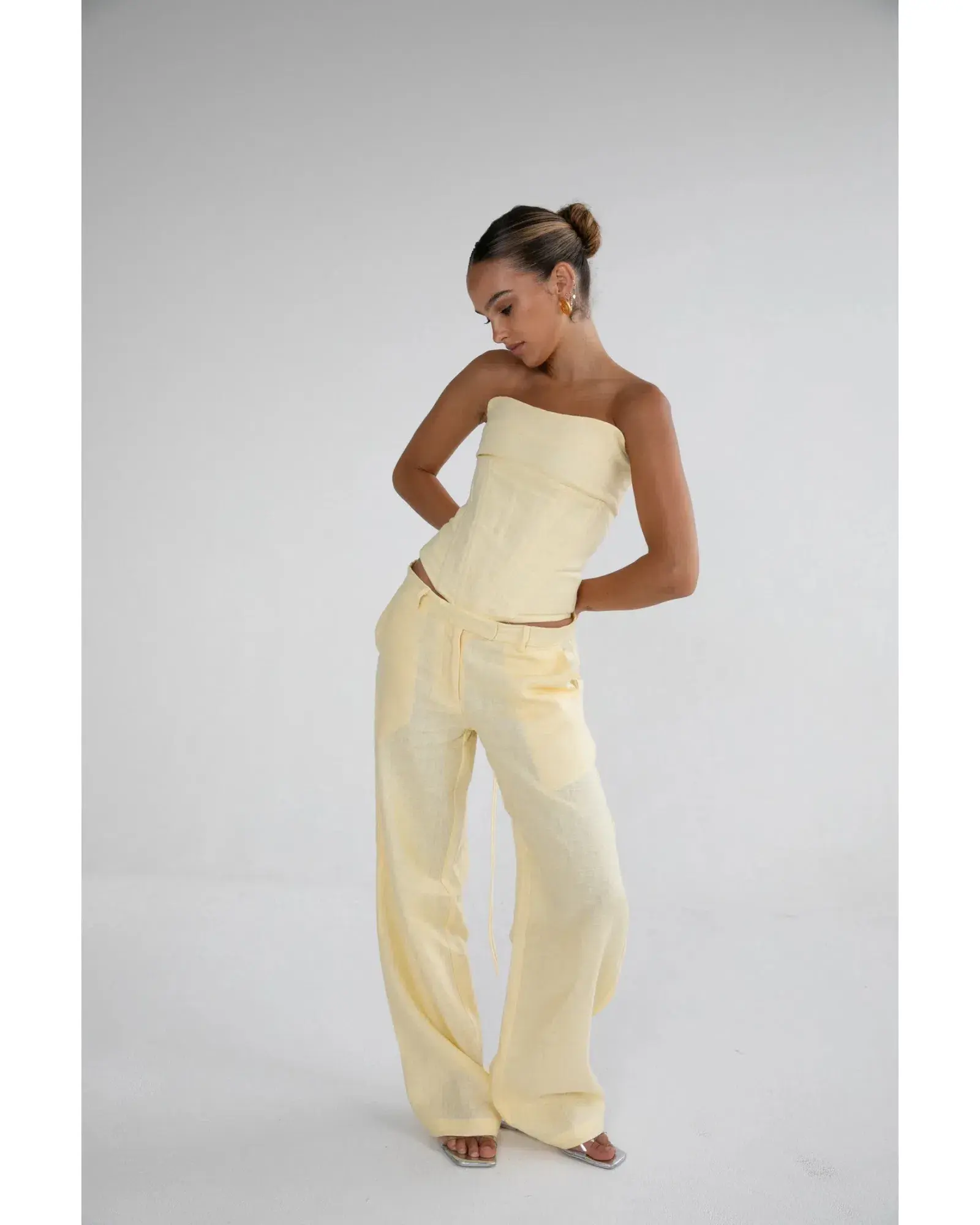 HNTR The Label Luiza Corset & Ipanema Pant Lemon Size XS / AU 8 - Image 2