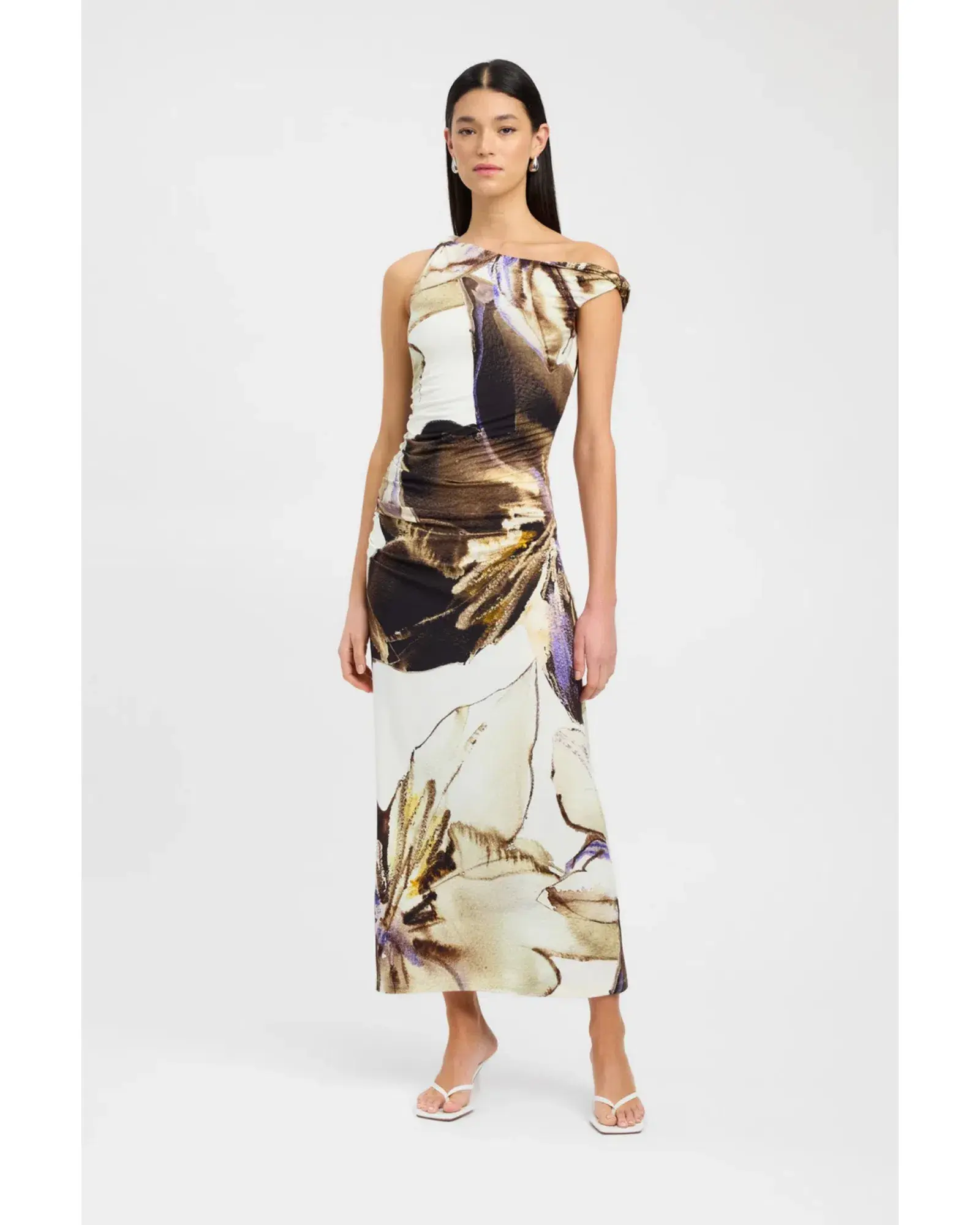 Kookai Ava Maxi Dress Cream/Floral Size AU 8 - Image 1