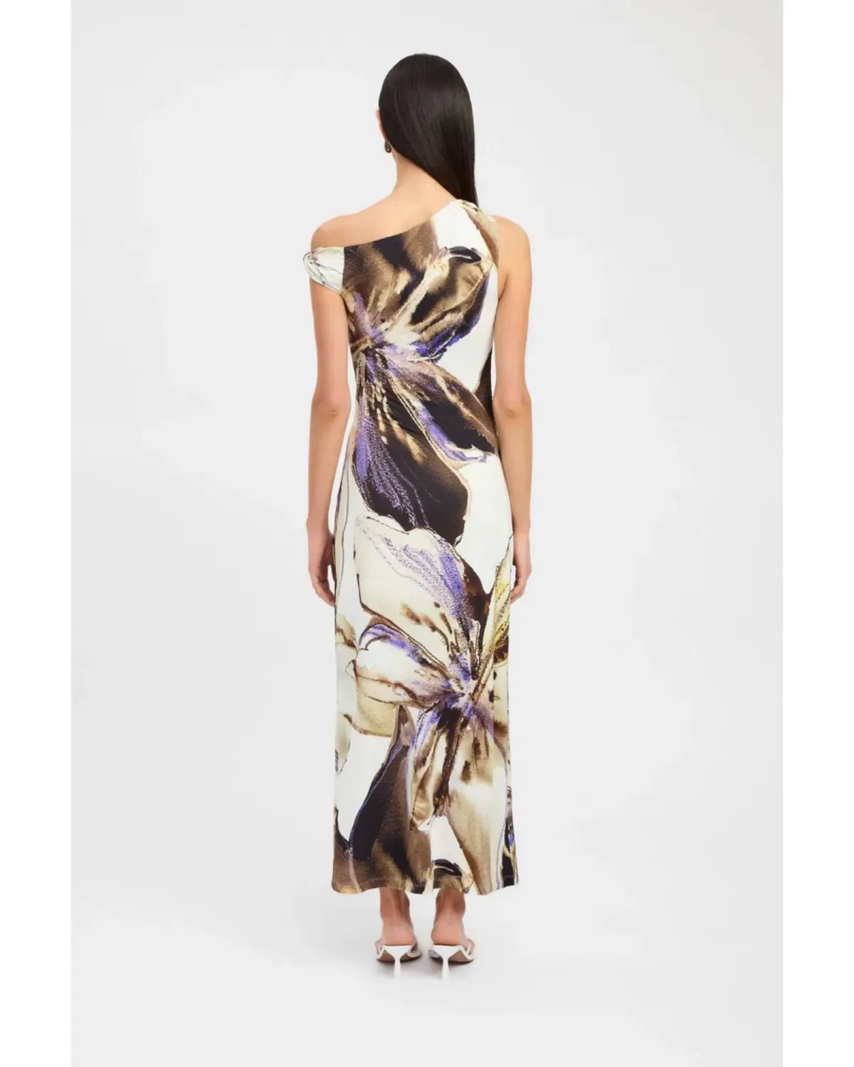Kookai Ava Maxi Dress Cream/Floral Size AU 8 - Image 3