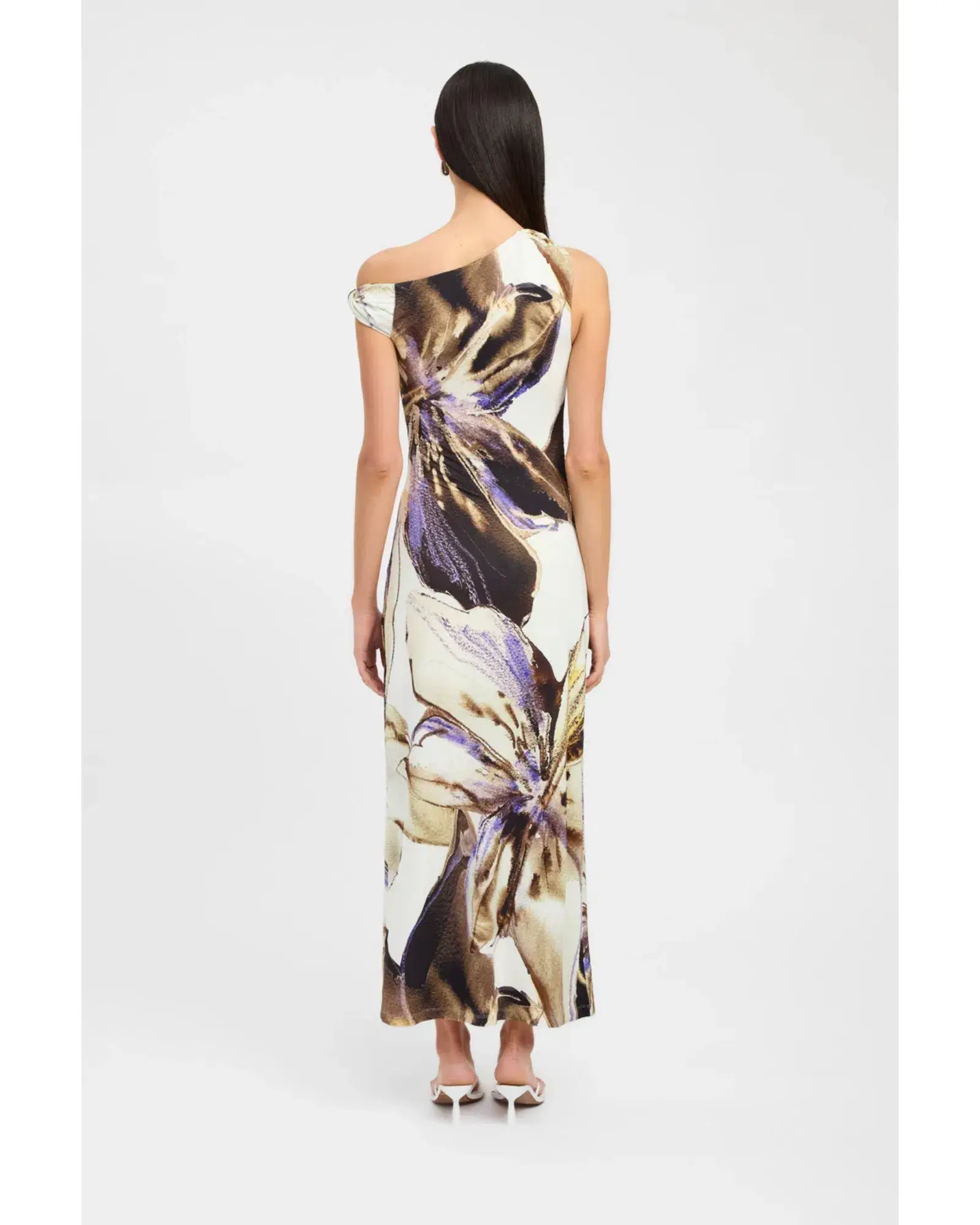 Kookai Ava Maxi Dress Cream/Floral Size AU 8 - Image 3