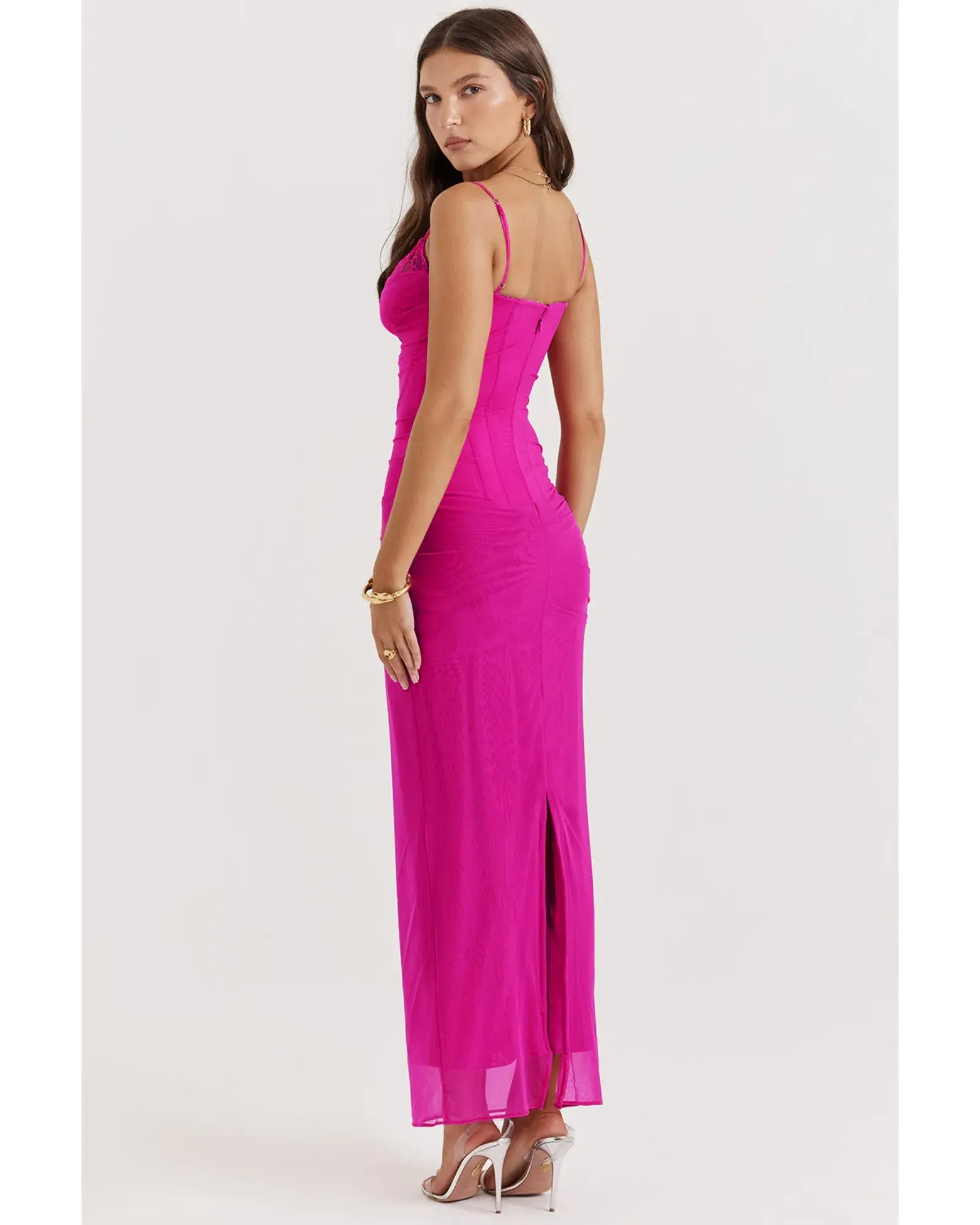 House of CB Nalini Maxi Dress Fuchsia Size S / AU 8 - Image 2