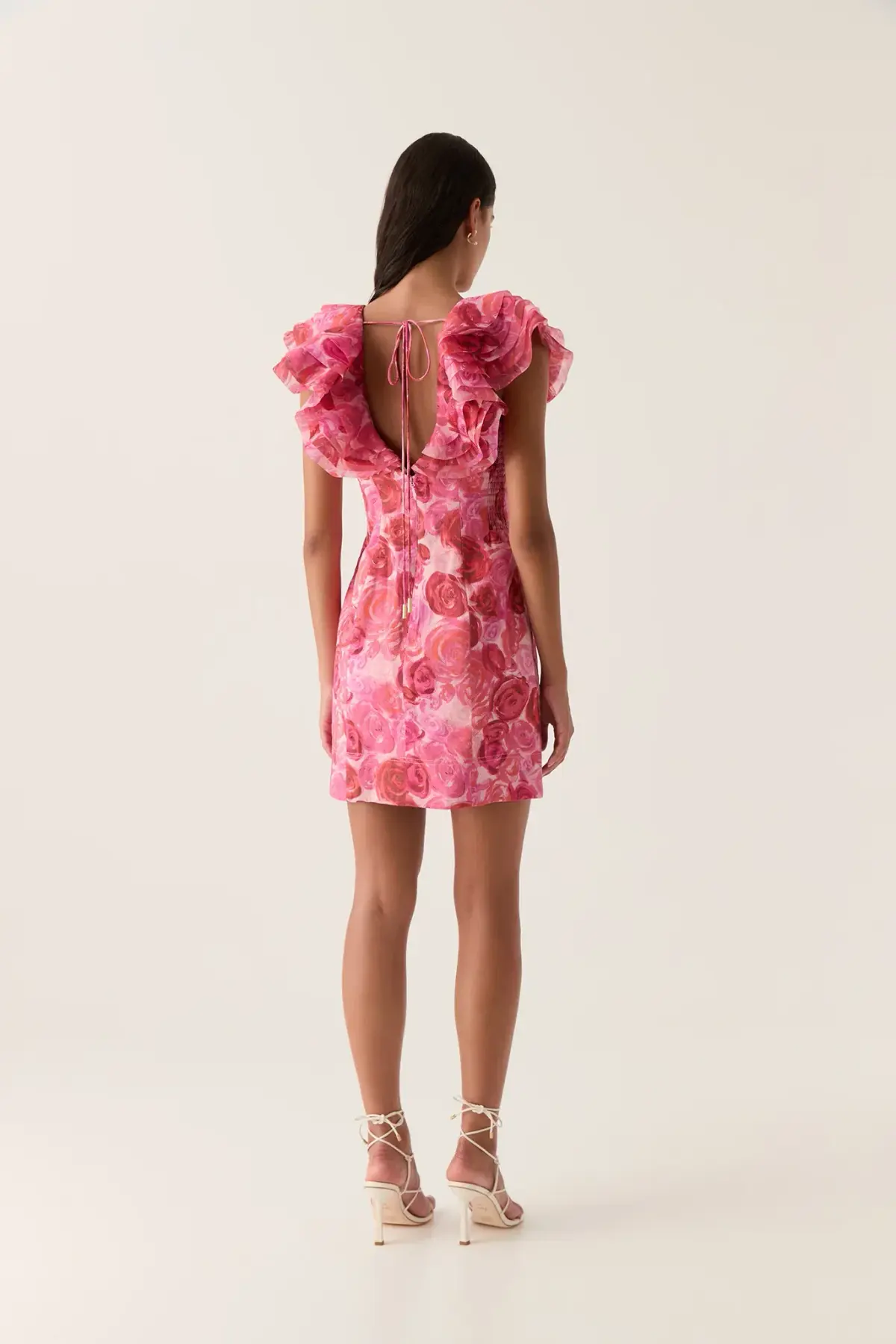 Aje Charmed Plunge Mini Dress Misty Rose Size 8 - Image 2