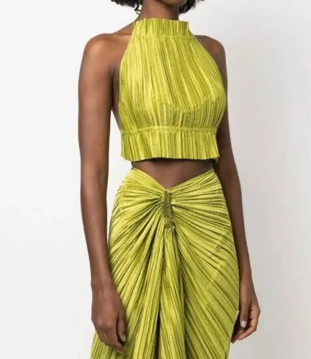 Cult Gaia Top and Skirt Set Yellow Size 6 - Image 2