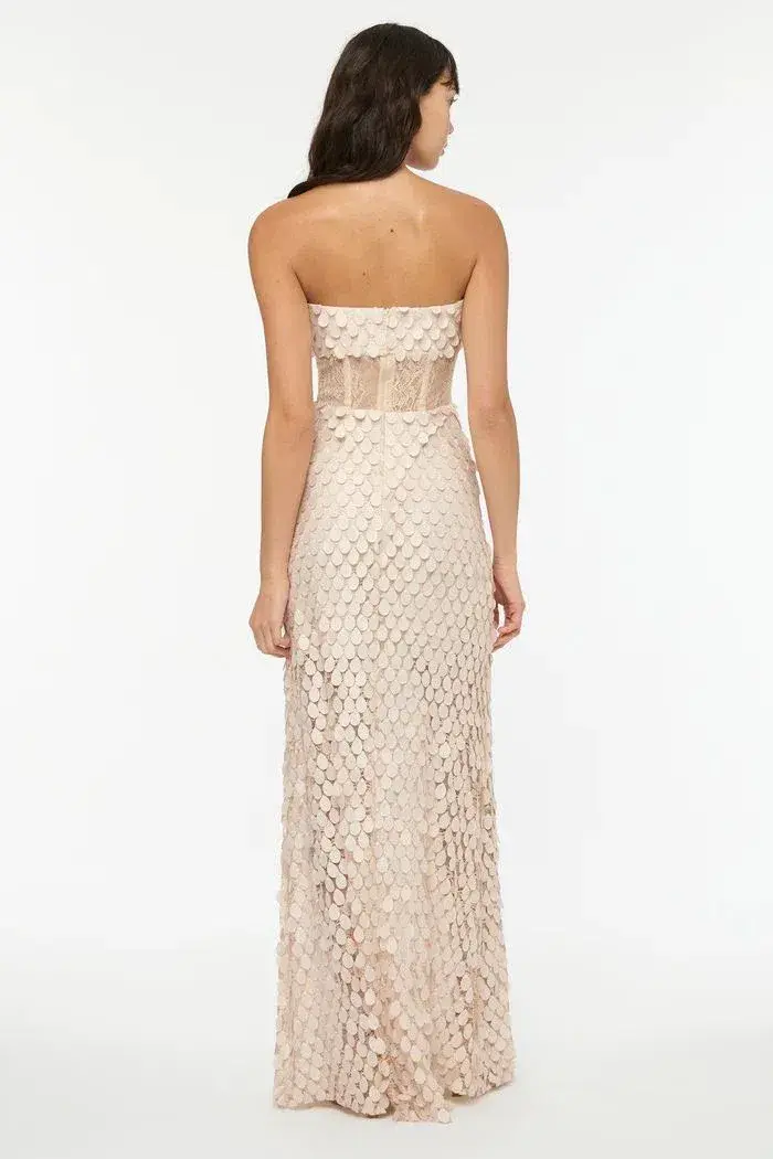 Manning Cartell Supreme Extreme Strapless Gown Chalk Size 8 - Image 3