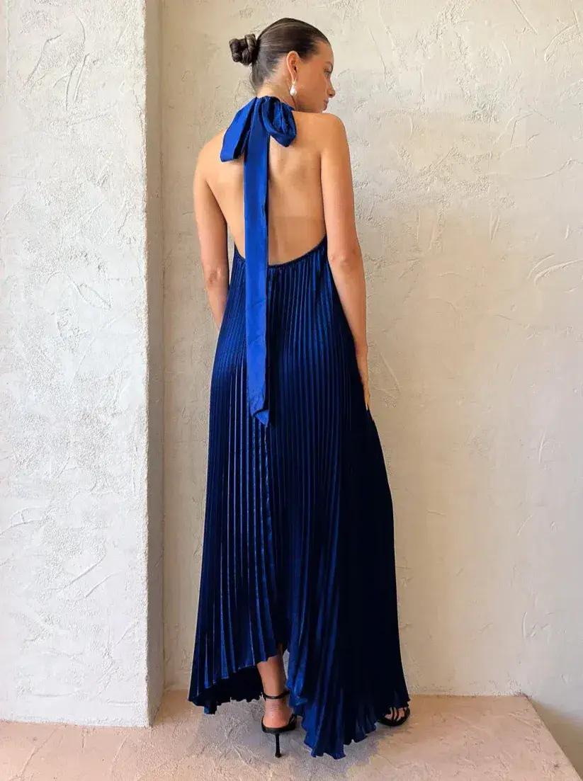 L'idee Opera Gown Regal Blue Size 8 - Image 3