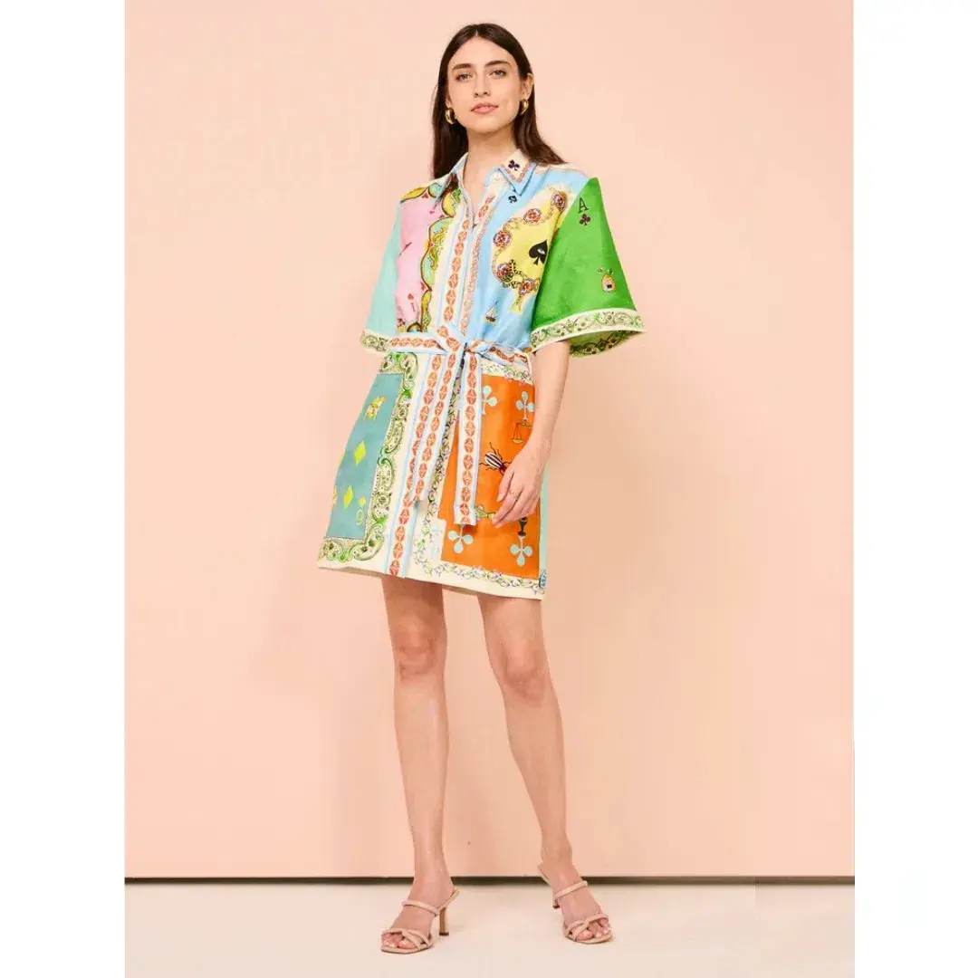 Alemais Rummy Mini Dress In Multi Size 14 - Image 4