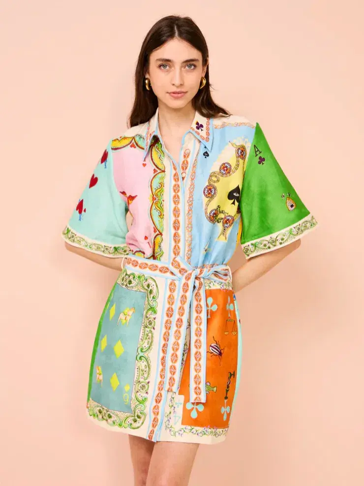 Alemais Rummy Mini Dress In Multi Size 16 - Image 2