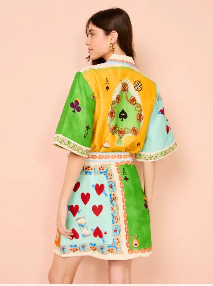 Alemais Rummy Mini Dress In Multi Size 16 - Image 3