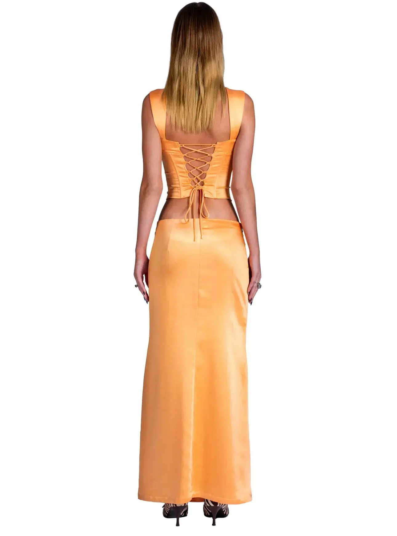 I Am Delilah Valerie Corset and Maxi Skirt Set in Sherbet Size XS / AU 6 - Image 3
