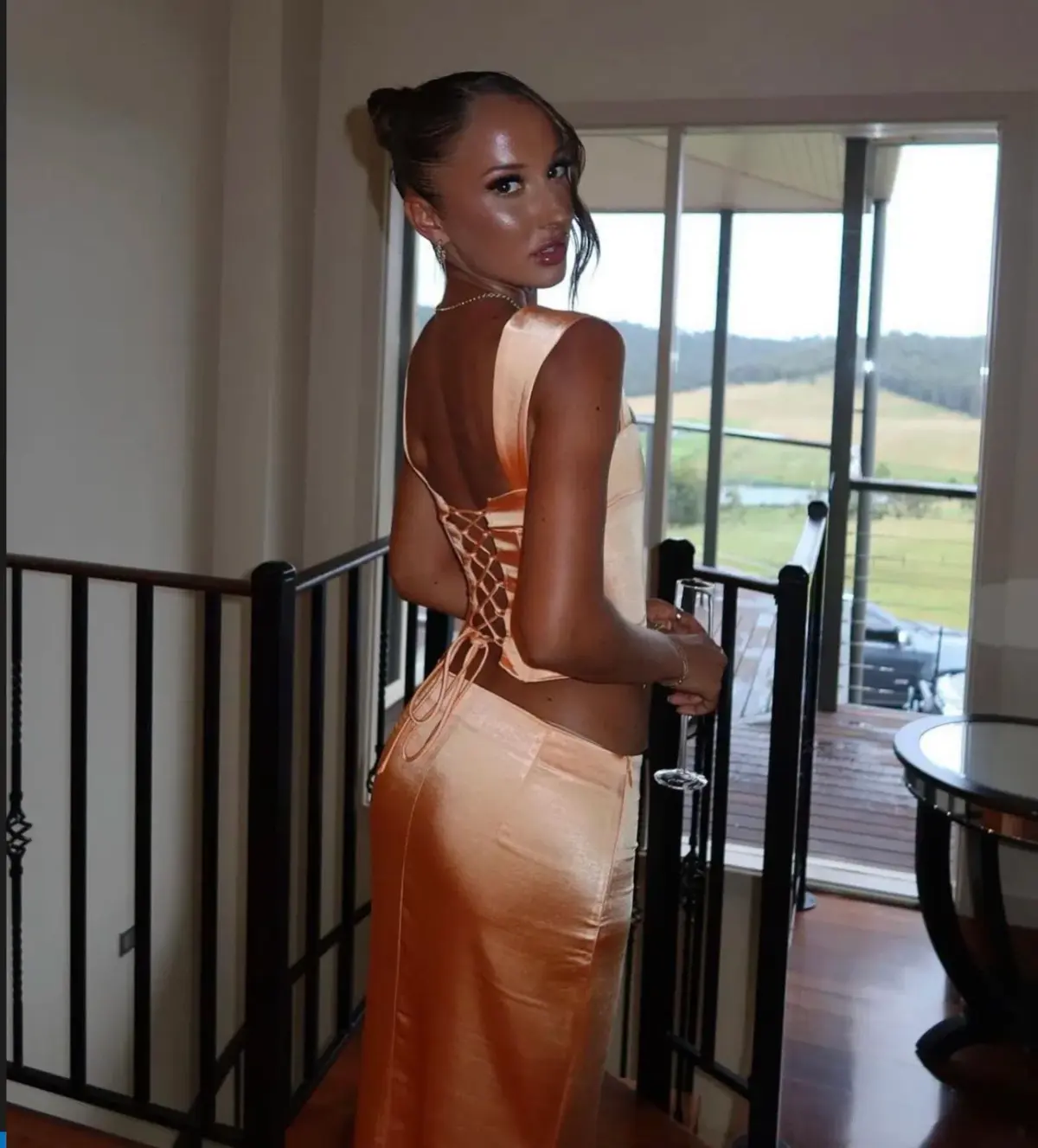 I Am Delilah Valerie Corset and Maxi Skirt Set in Sherbet Size XS / AU 6 - Image 6
