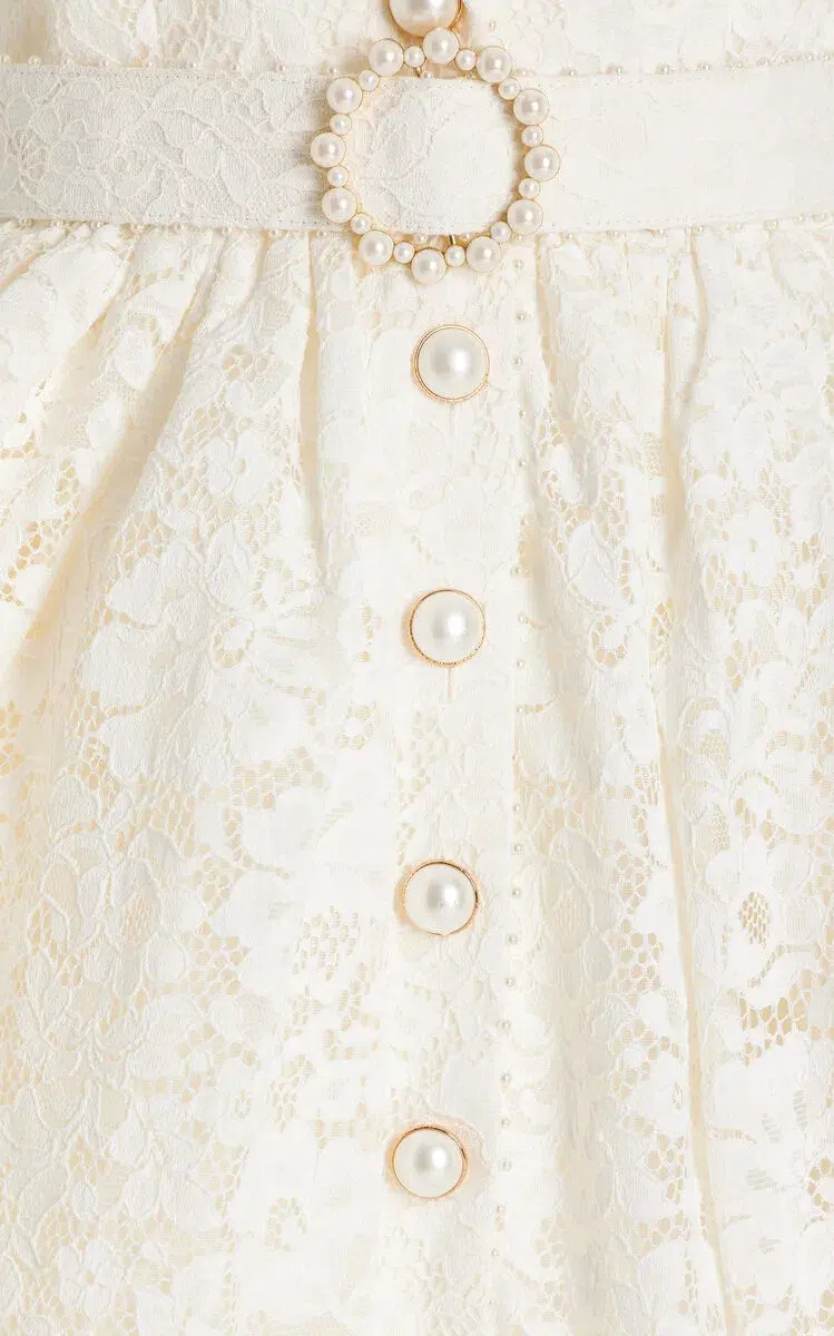 Zimmermann High Tide Tuxedo Mini Dress Ivory Size 0 / AU 8 for rent on The Volte - main image