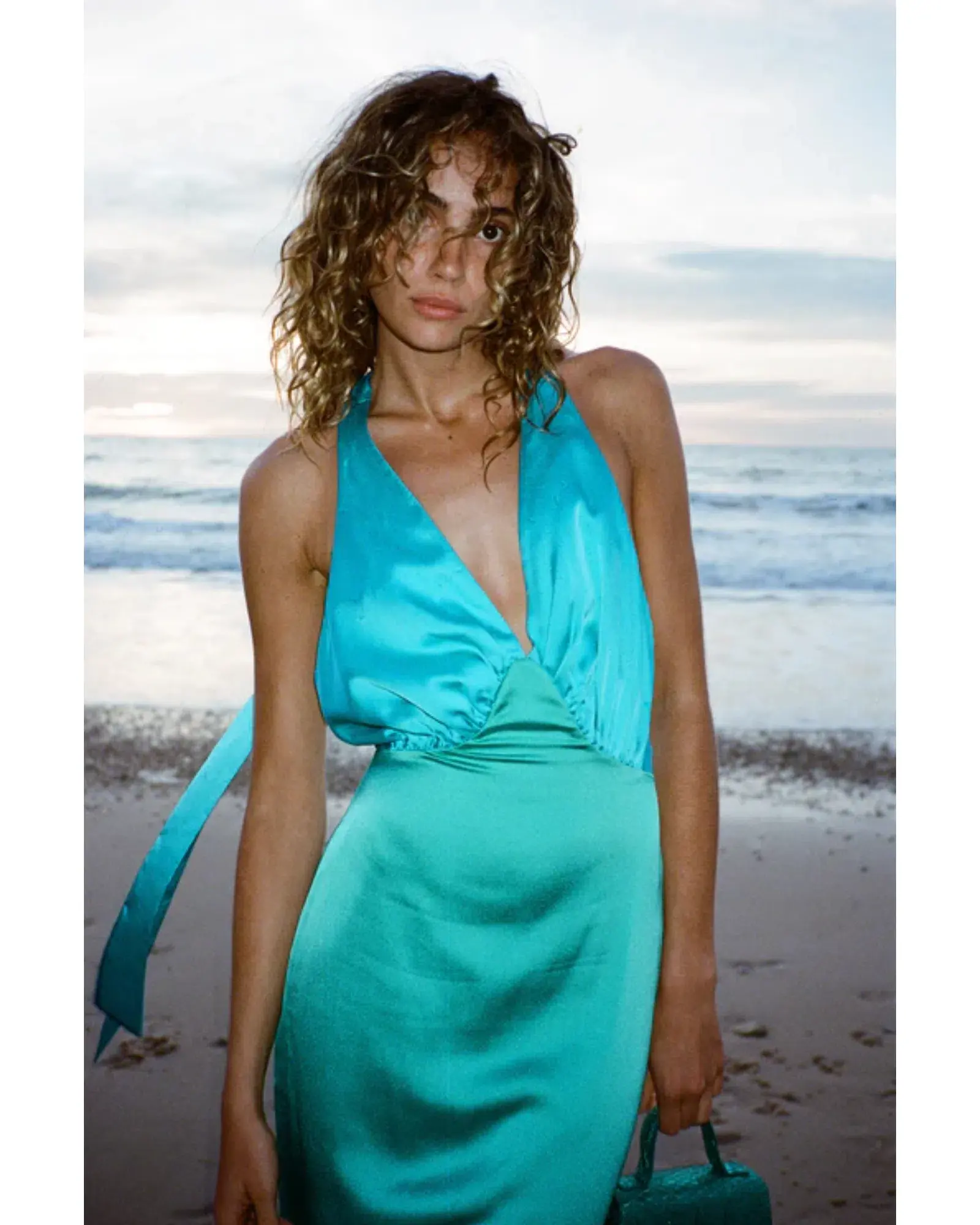 The Wolf Gang Oahu Slip Dress Aquamarine Size AU 10  - Image 6
