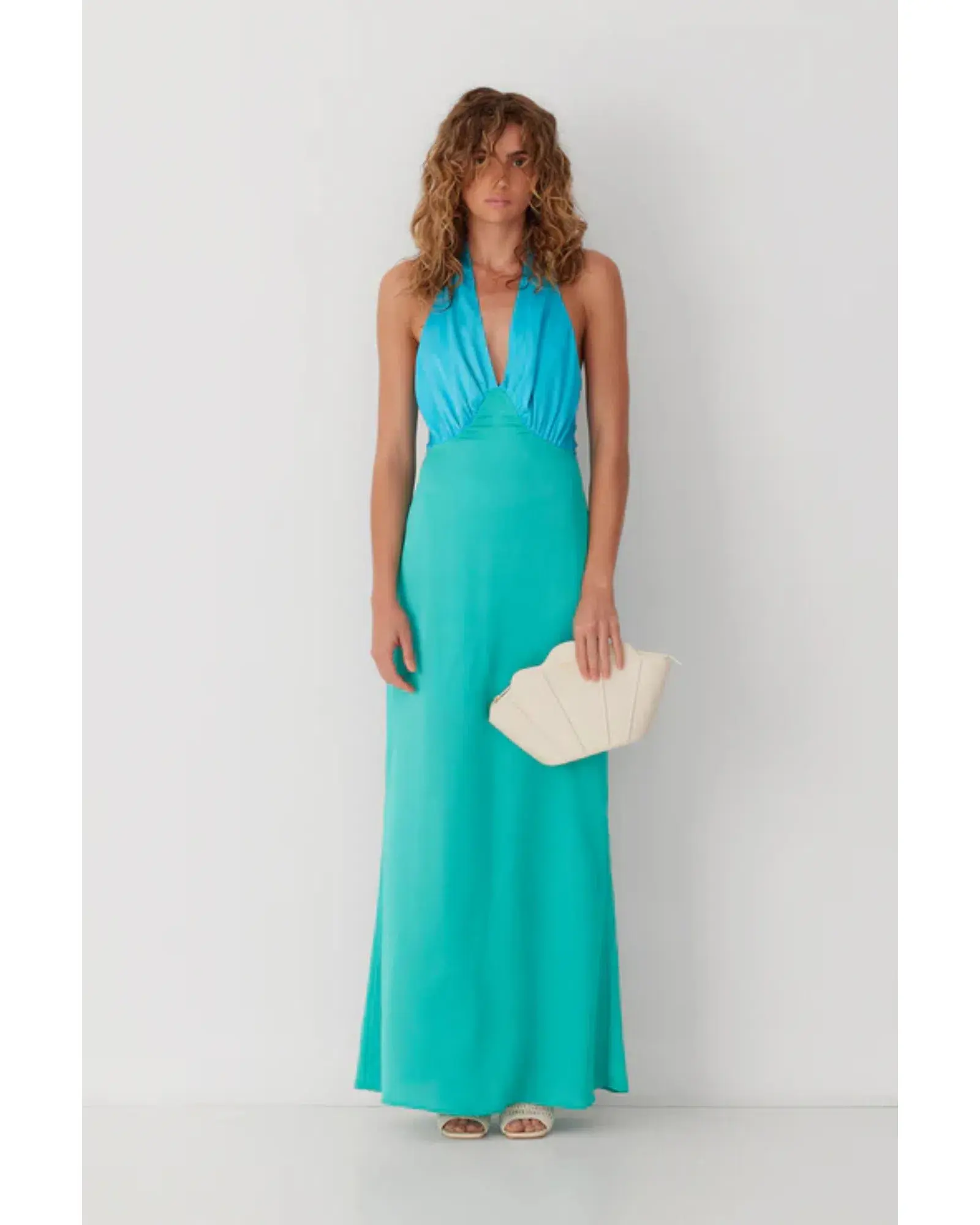 The Wolf Gang Oahu Slip Dress Aquamarine Size AU 10  - Image 2
