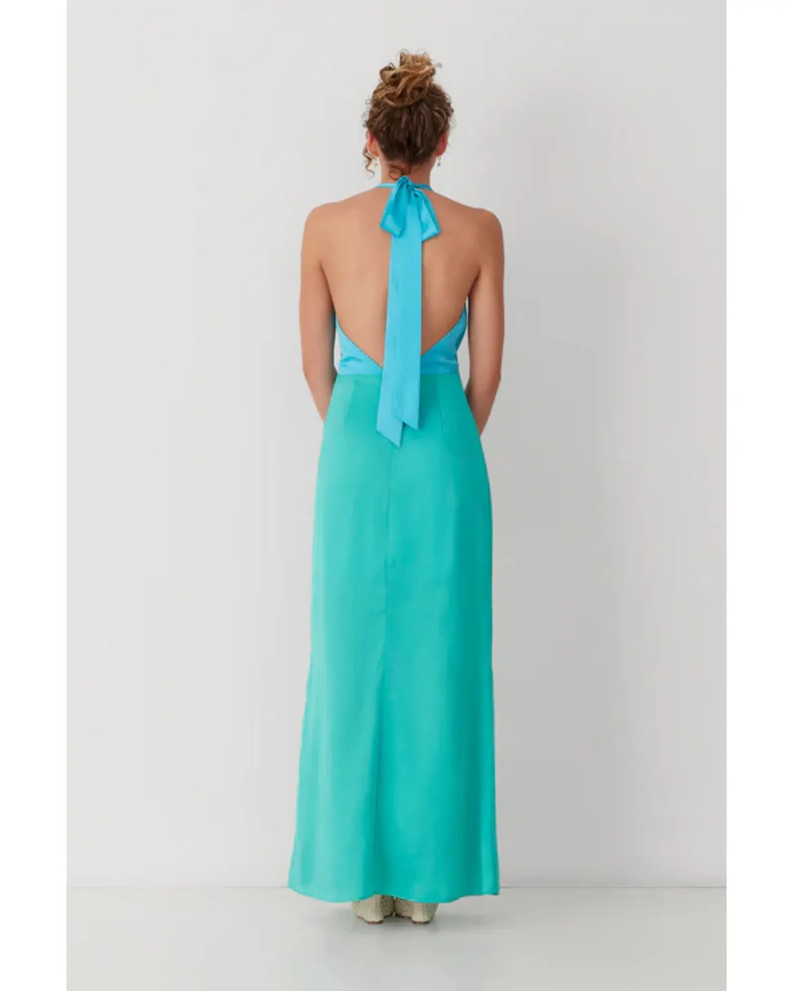 The Wolf Gang Oahu Slip Dress Aquamarine Size AU 10  - Image 4