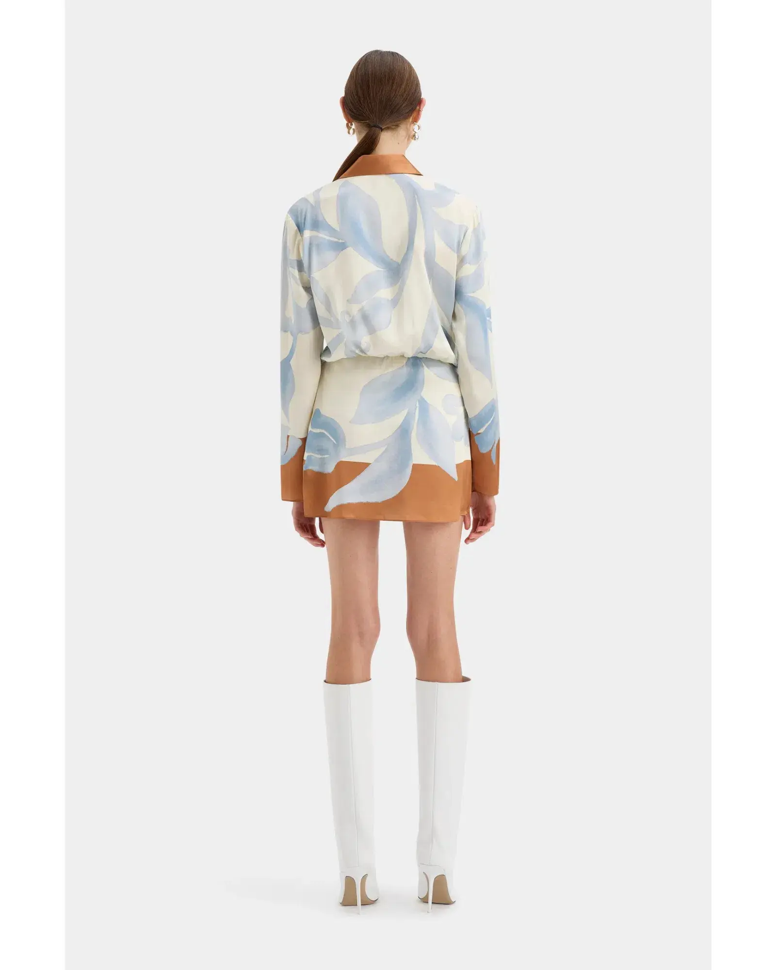 Sir the Label Sorrento Shirt Dress Sciarpa Print Size AU 8  - Image 3