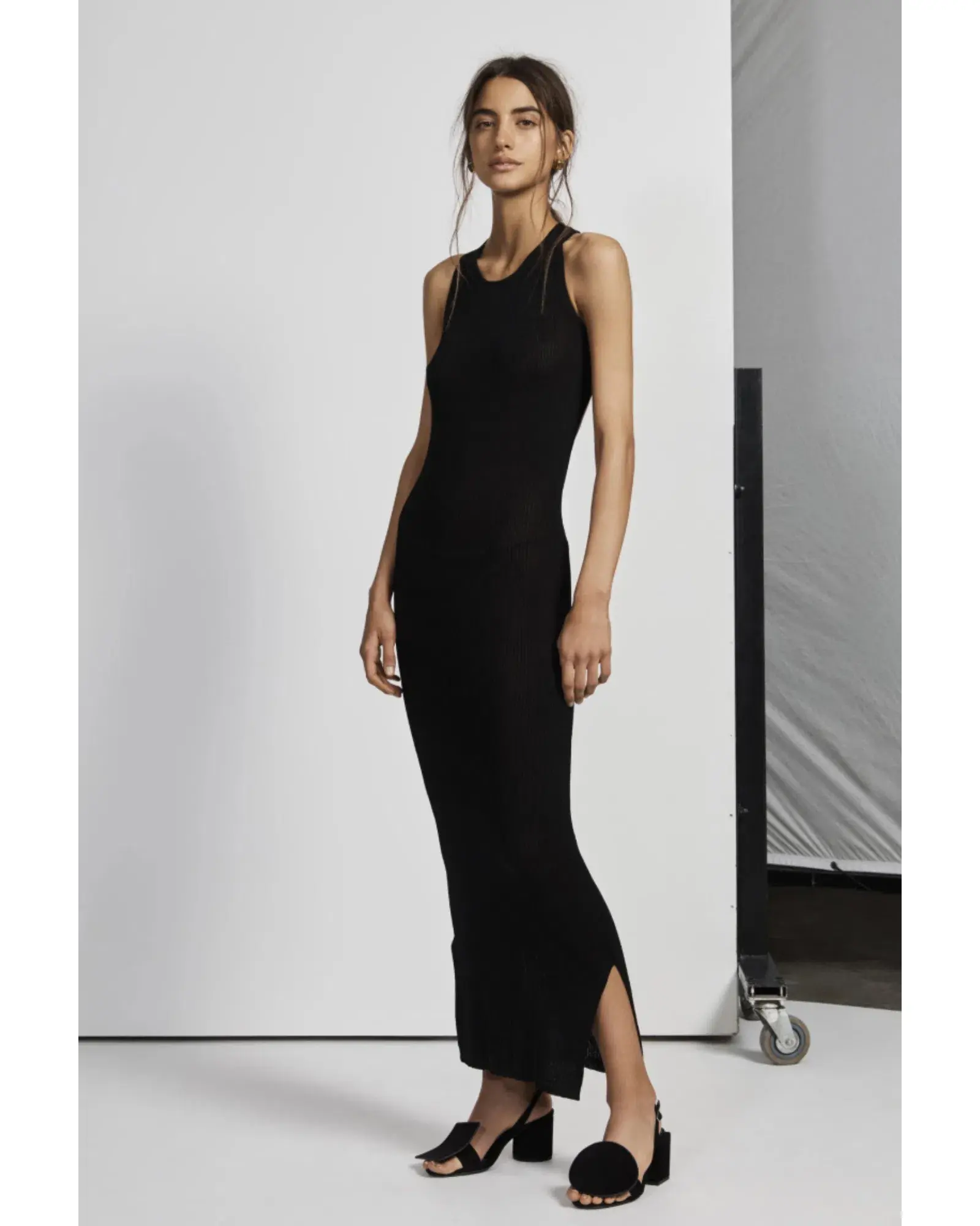 Sir The Label Marcelle Open Back Midi Dress Black Size 0 / AU 6 - Image 1