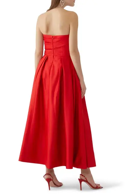 Leo Lin Jessica Bustier Gown Red Size AU 12 - Image 2