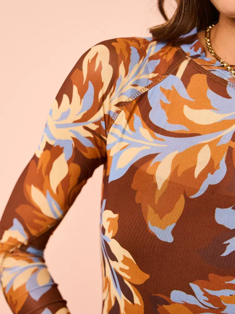 Ownley Carla Dress Retro Leaf Size AU 8 - Image 3