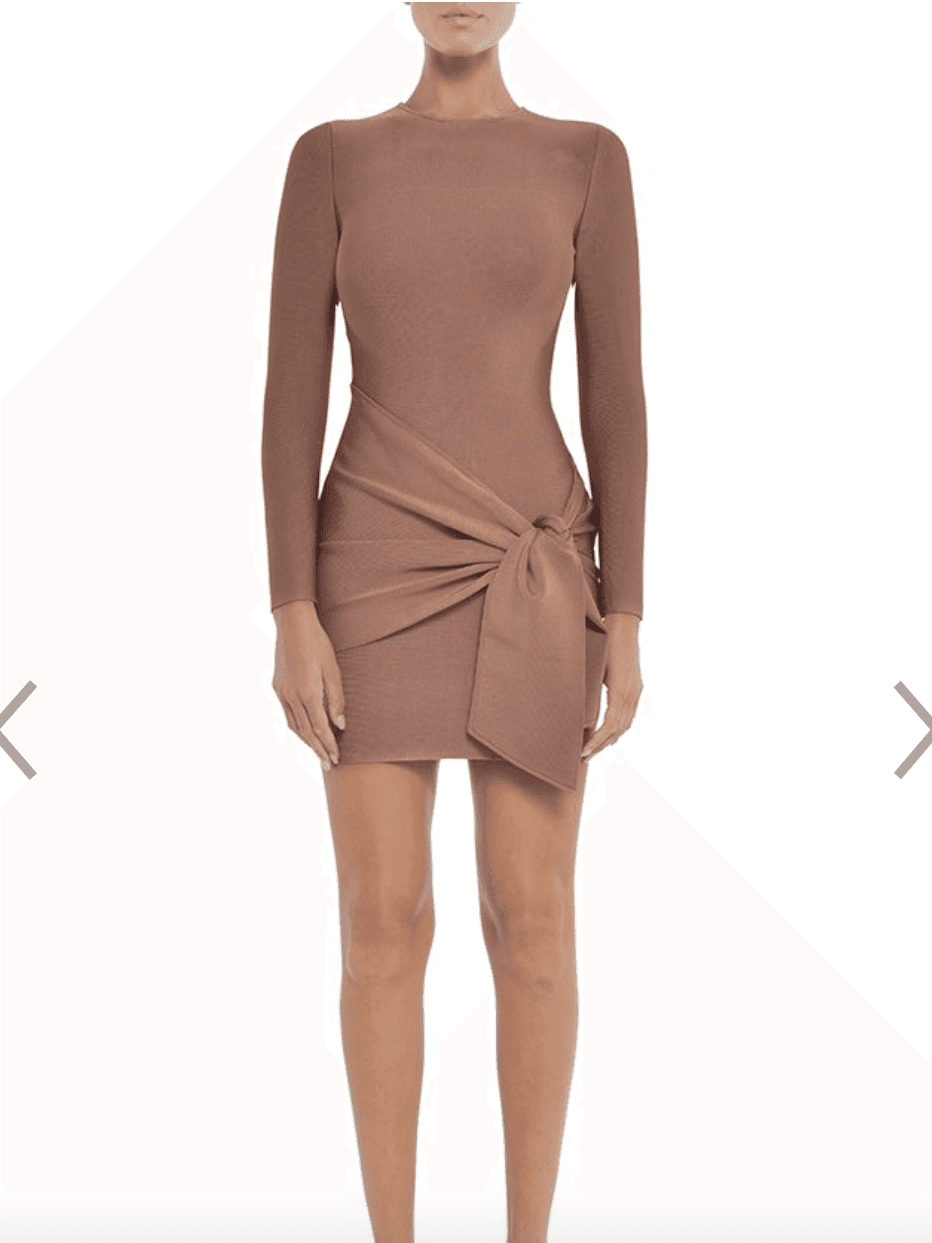 MISHA Drew Bandage Mini Dress Nude Size 6/XS - Image 1
