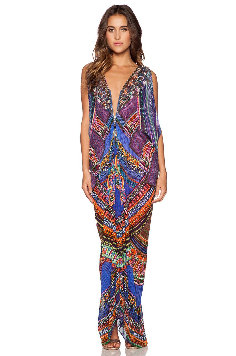 Camilla Long Drape Dress W/Split Front - Image 1