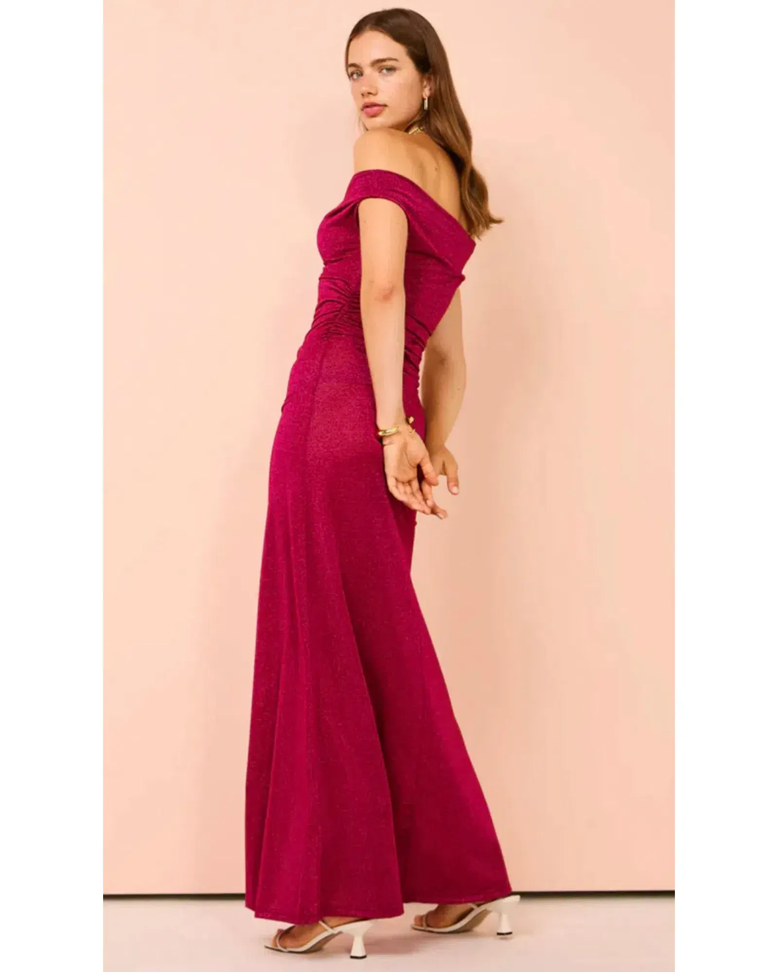 Dominique Healy Vera To The Floor Dress Red/Pink Size AU 8 - Image 2