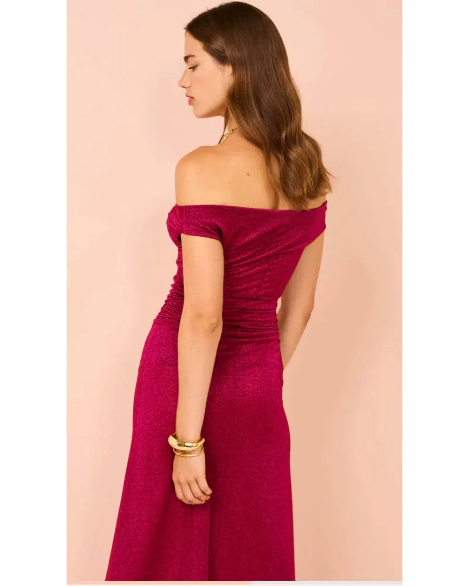 Dominique Healy Vera To The Floor Dress Red/Pink Size AU 8 - Image 3