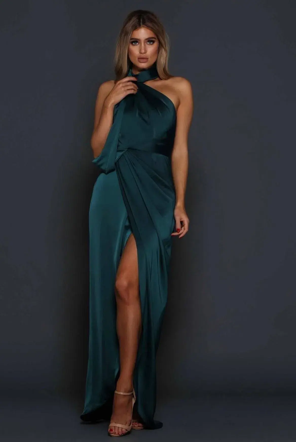 Elle Zeitoune William Dress Emerald Green Size 8 - Image 1