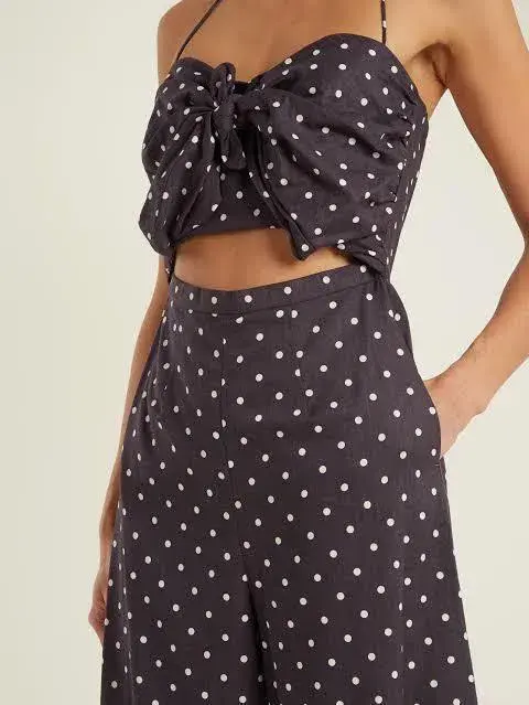 Zimmermann Prima Dot Jumpsuit Blue White Spot Size 2 / AU 12 - Image 3
