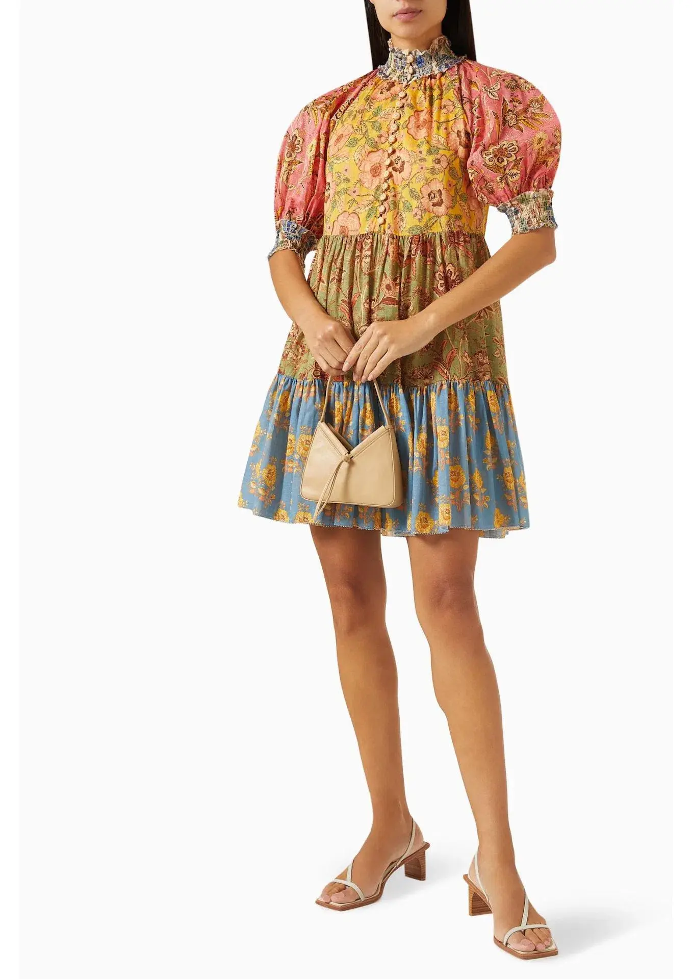 Zimmermann Junie Lantern Mini Dress Spliced Size 3 - Image 1