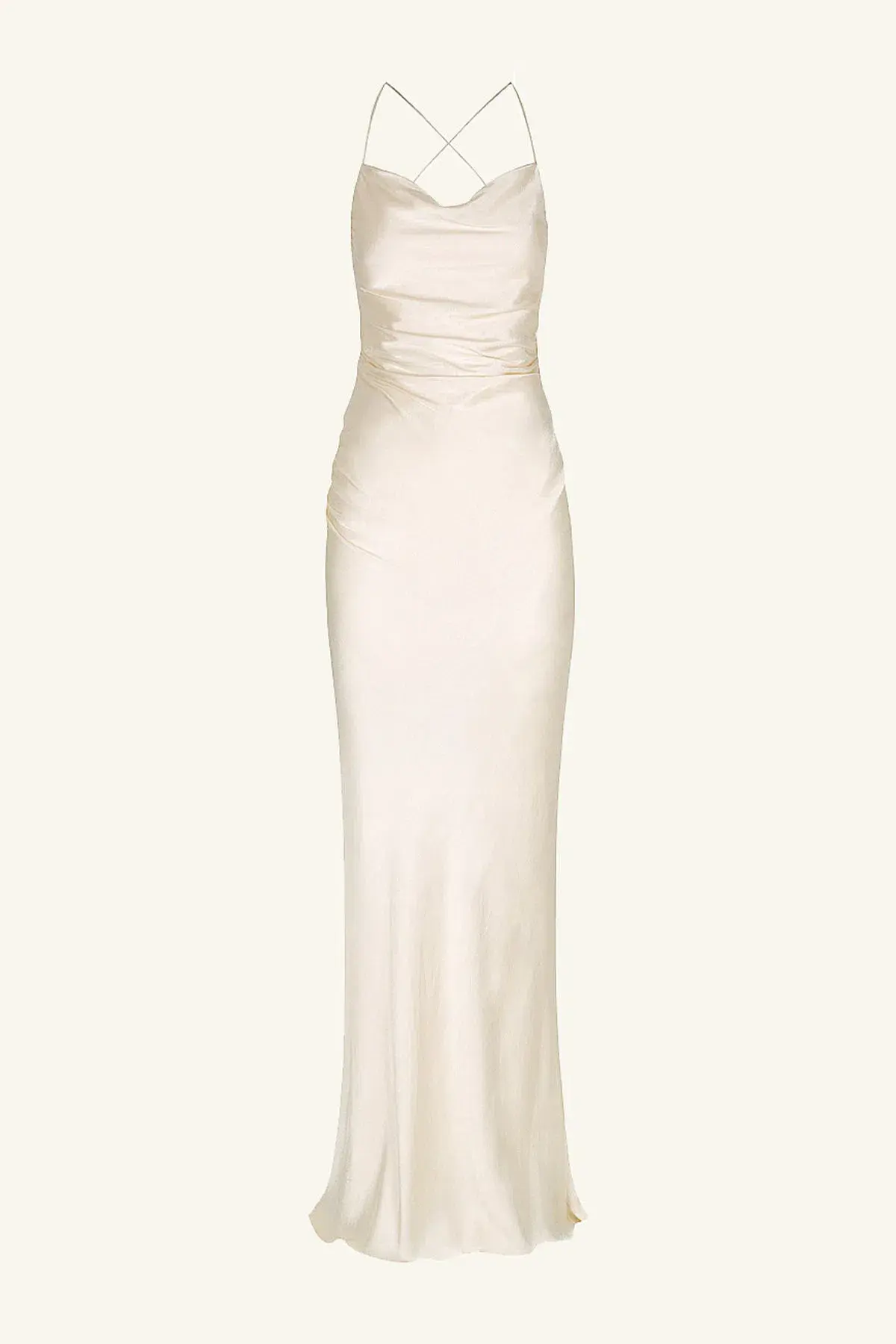 Shona Joy La Lune Lace Back Maxi Dress Cream Size 8 - Image 3