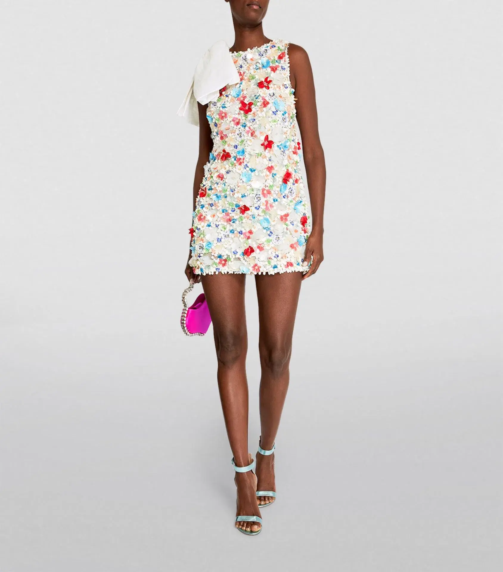 Rachel Gilbert Koko Mini Dress Beaded Multi Size 12 - Image 1