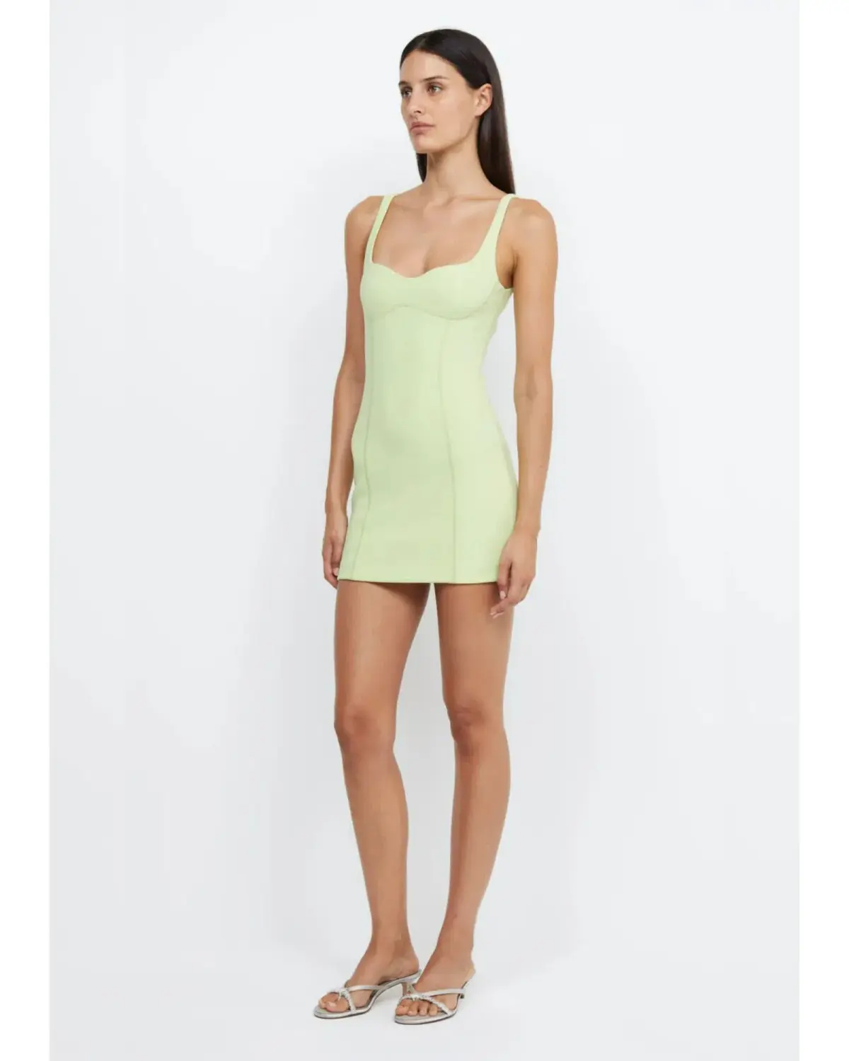 Bec & Bridge Zoe Mini Dress Lime Size AU 6  - Image 2