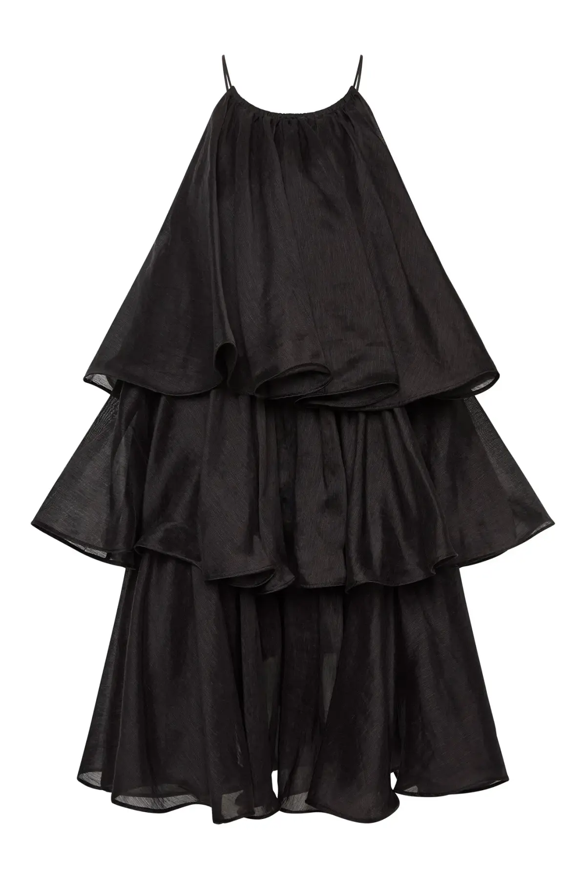 Aje Claudia Tiered Mini Dress Black Size 8	 - Image 3