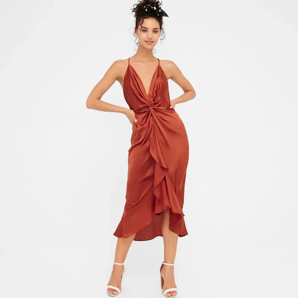 Sheike Millenium Slip Dress Rust Orange Size 6 - Image 1