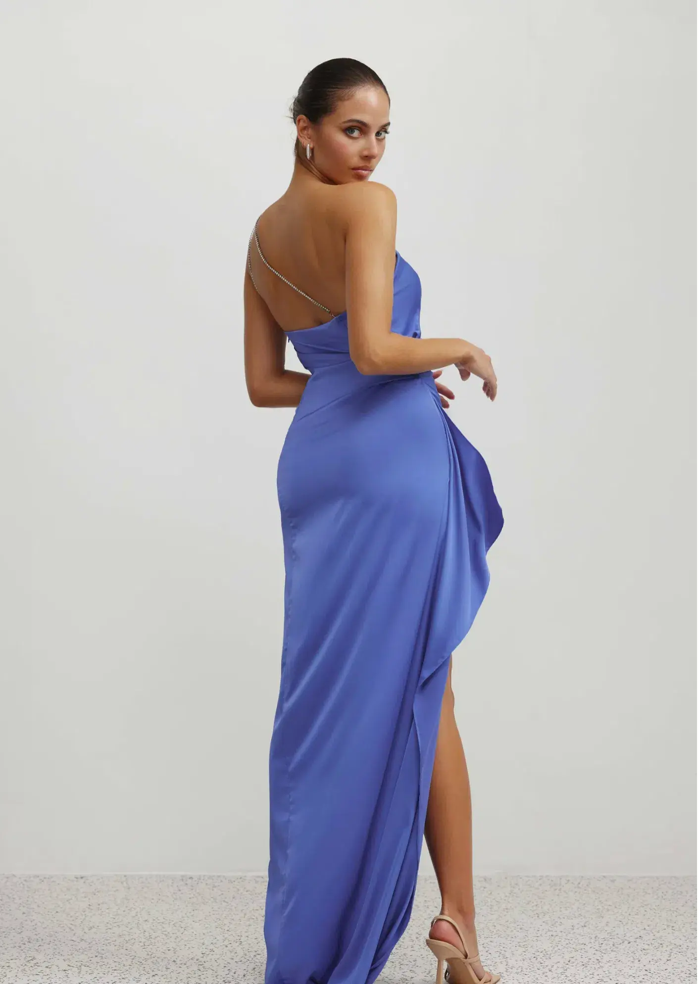 Lexi Samira Dress Pacific Blue Diamante Strap Size 6 - Image 5