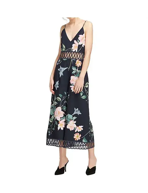 Keepsake Whispers Jumpsuit Navy garden Floral Size M/ AU 10 - Image 3