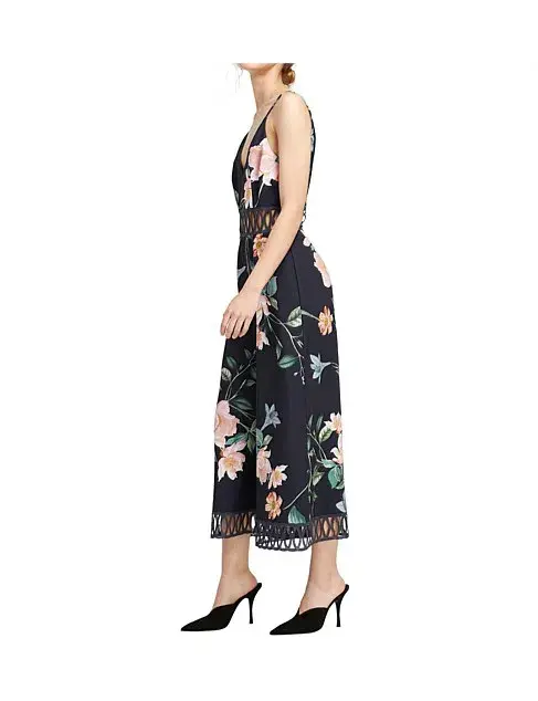 Keepsake Whispers Jumpsuit Navy garden Floral Size M/ AU 10 - Image 5
