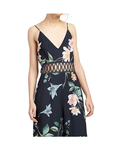 Keepsake Whispers Jumpsuit Navy garden Floral Size M/ AU 10 - Image 4