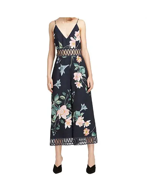 Keepsake Whispers Jumpsuit Navy garden Floral Size M/ AU 10 - Image 2