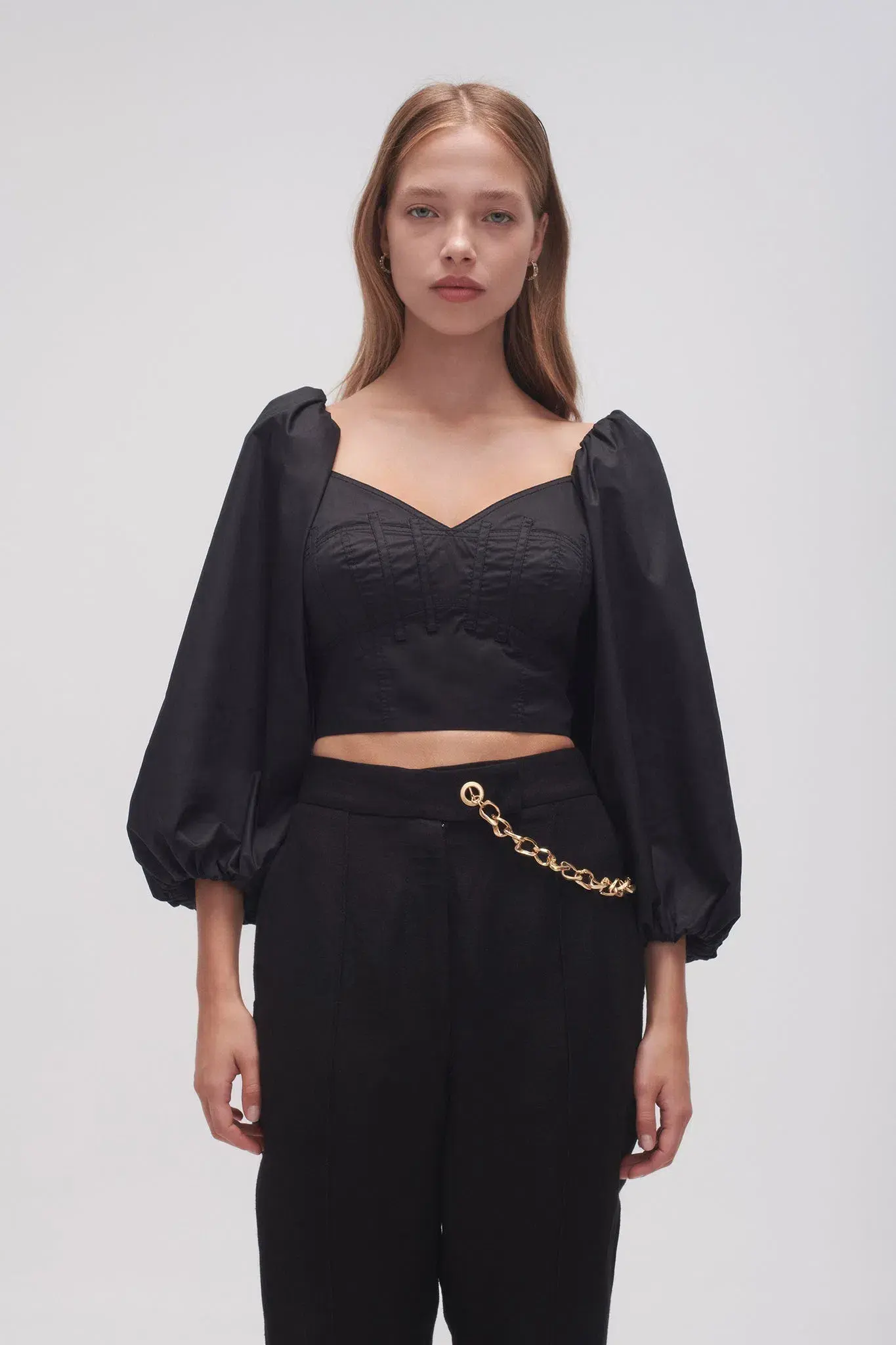 Aje Hester Corsetted Top Black Size 10 - Image 2