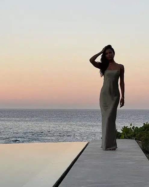 Bec & Bridge The Dreamer Tie Maxi Dress Green Size 6 for rent on The Volte - main image