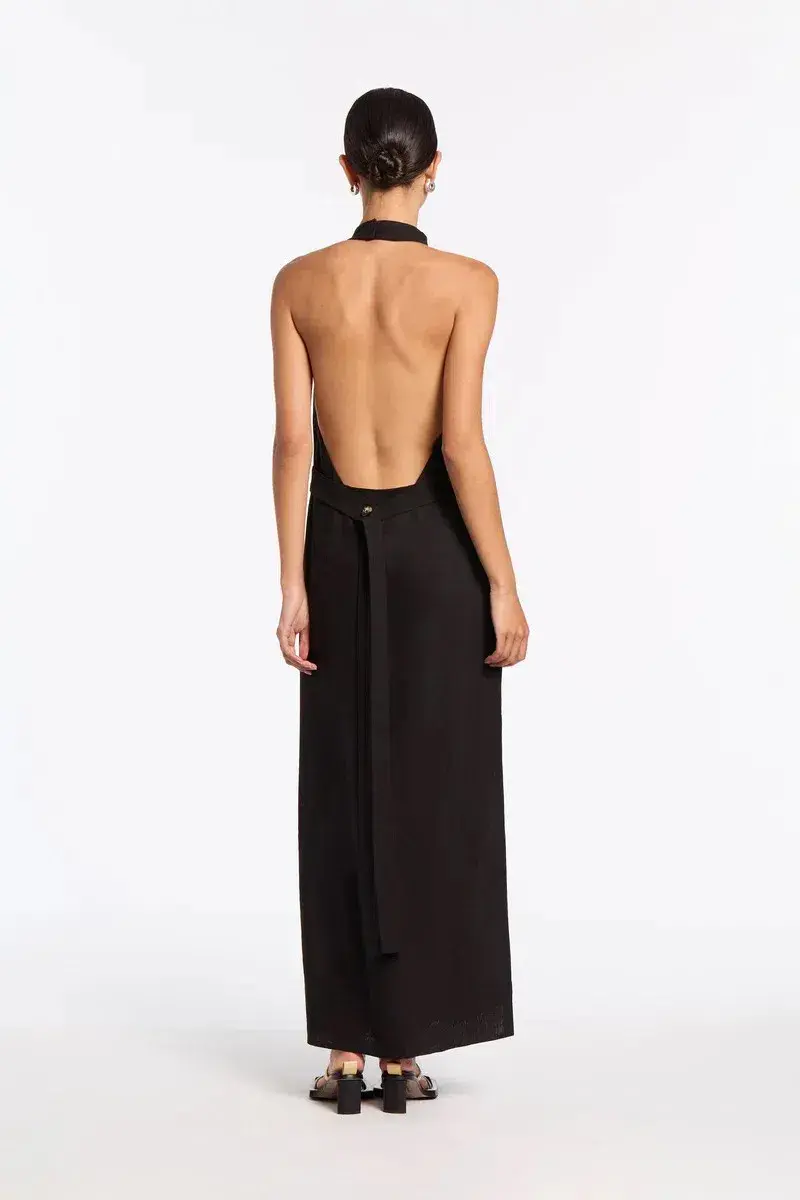 Sir the Label Clemence Halter Midi Dress in Ivory Size 10 - Image 2