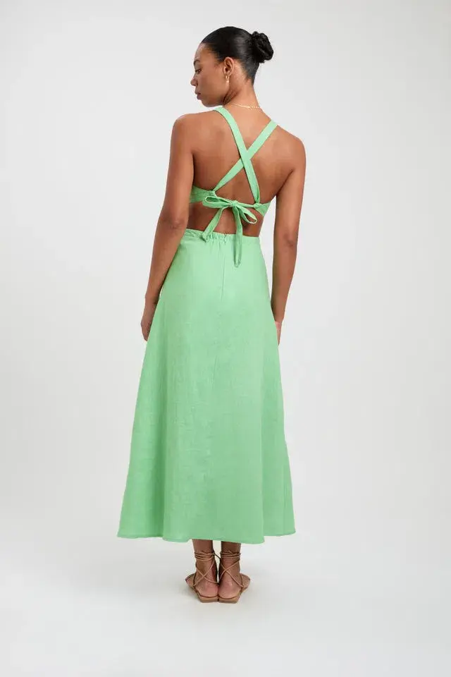 Kookai Palm Midi Dress Green Size 8  - Image 2